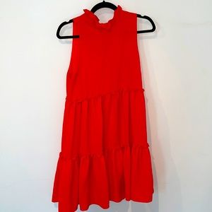 Elliatt Red Orange Babydoll Dress Size Small